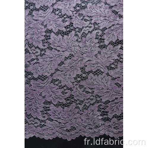 100% polyester cordon dentelle tissu avec des paillettes